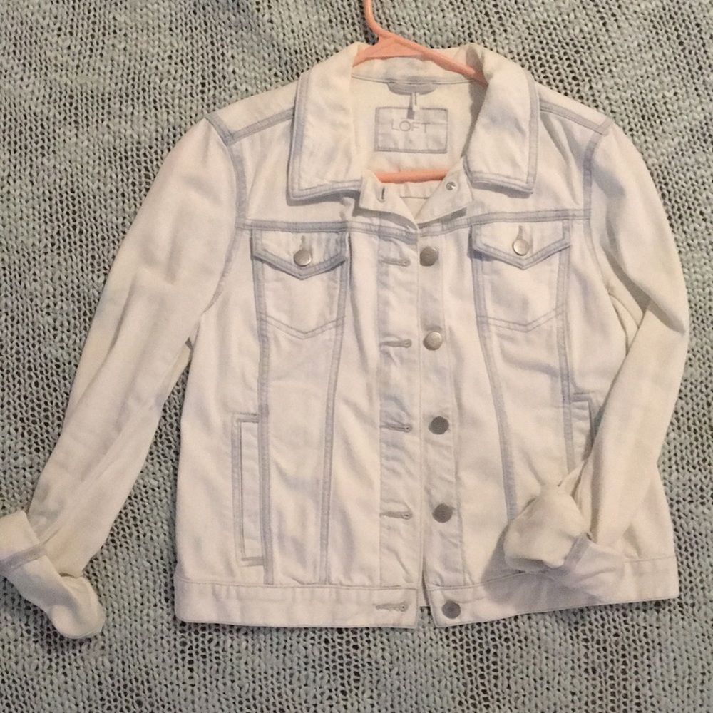 LOFT White Jean Jacket